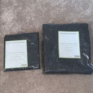 RH Lounge Chair & Round Table Set Covers